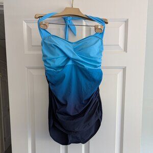Cherry Cat One piece Bathing Suit  NWT Size 12 Halter top